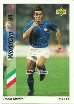 Sticker Paolo Maldini - World Cup USA 1994. Preview Italian/Spanish n. 74 - Upper Deck