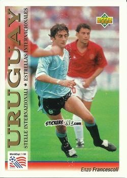 Cromo Enzo Francescoli - World Cup USA 1994. Preview Italian/Spanish n. 117 - Upper Deck