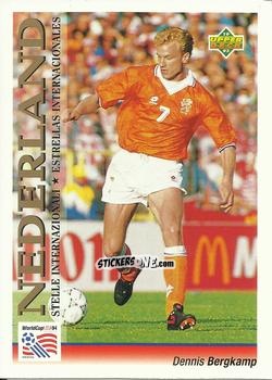 Cromo Dennis Bergkamp - World Cup USA 1994. Preview Italian/Spanish n. 123 - Upper Deck