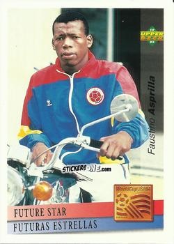 Sticker Faustino Asprilla - World Cup USA 1994. Preview Italian/Spanish n. 135 - Upper Deck