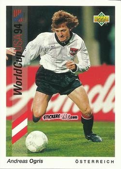 Figurina Andreas Ogris - World Cup USA 1994. Preview Italian/Spanish n. 155 - Upper Deck