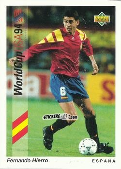 Figurina Fernando Hierro - World Cup USA 1994. Preview Italian/Spanish n. 180 - Upper Deck