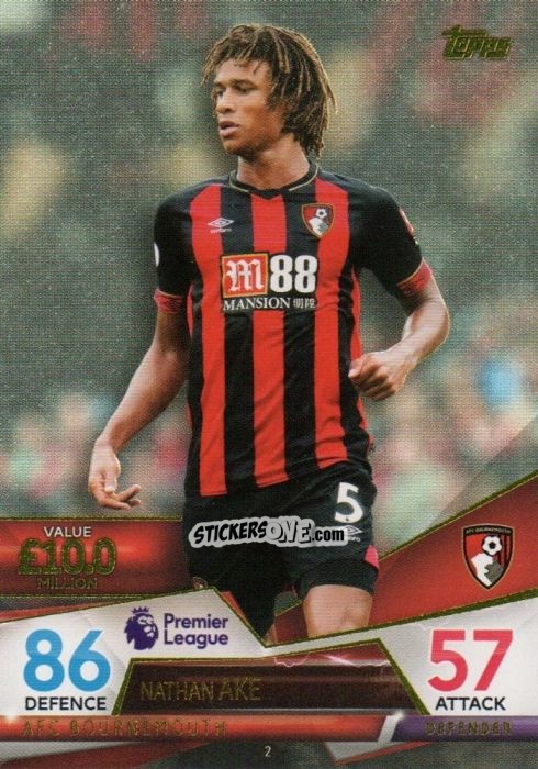Figurina Nathan Ake - English Premier League 2018-2019. Match Attax Ultimate n. 2 - Topps