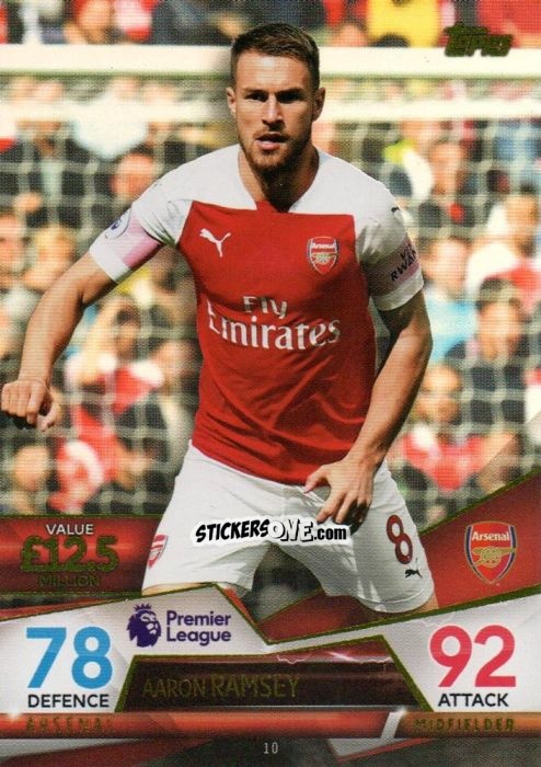 Cromo Aaron Ramsey - English Premier League 2018-2019. Match Attax Ultimate n. 10 - Topps