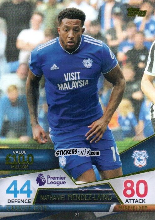Cromo Nathaniel Mendez-Laing - English Premier League 2018-2019. Match Attax Ultimate n. 22 - Topps