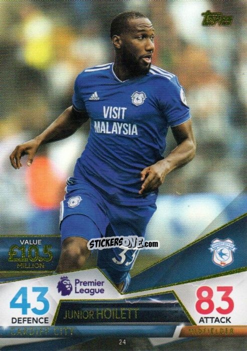 Figurina Junior Hoilett - English Premier League 2018-2019. Match Attax Ultimate n. 24 - Topps