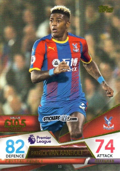 Cromo Patrick van Aanholt - English Premier League 2018-2019. Match Attax Ultimate n. 33 - Topps