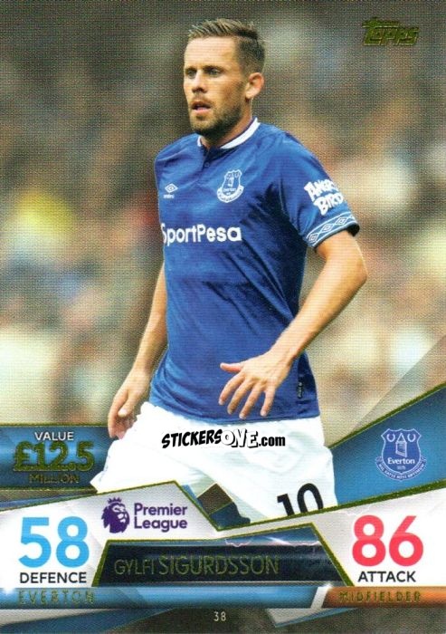 Cromo Gylfi Sigurdsson - English Premier League 2018-2019. Match Attax Ultimate n. 38 - Topps