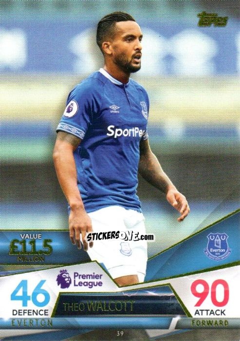 Cromo Theo Walcott - English Premier League 2018-2019. Match Attax Ultimate n. 39 - Topps