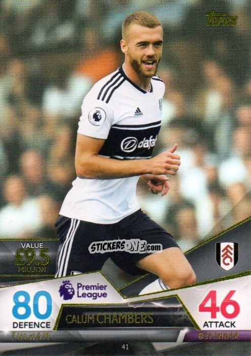 Figurina Calum Chambers - English Premier League 2018-2019. Match Attax Ultimate n. 41 - Topps