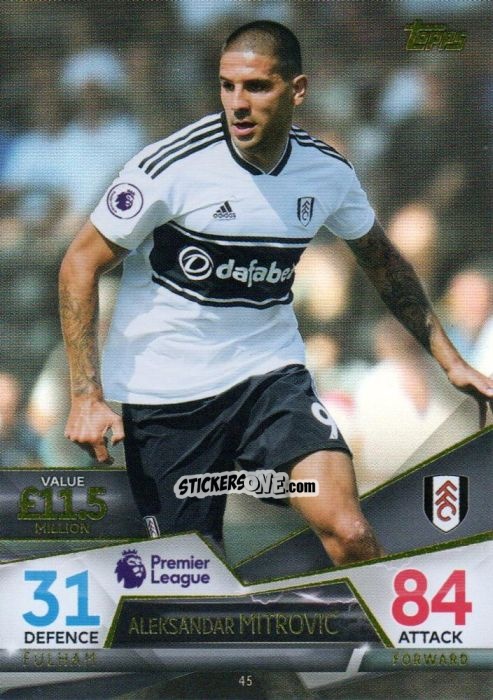Figurina Aleksandar Mitrovic - English Premier League 2018-2019. Match Attax Ultimate n. 45 - Topps