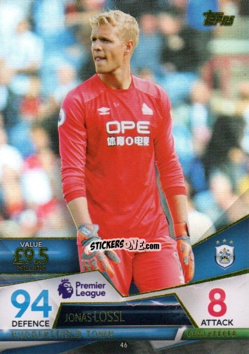 Figurina Jonas Lossl - English Premier League 2018-2019. Match Attax Ultimate n. 46 - Topps