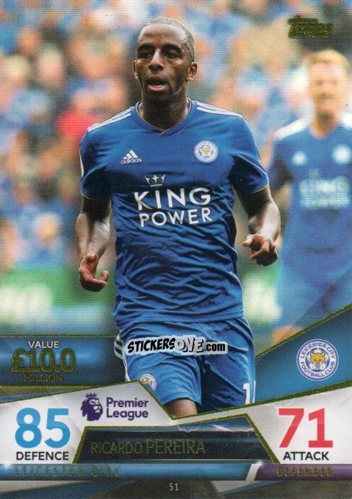 Cromo Ricardo Pereira - English Premier League 2018-2019. Match Attax Ultimate n. 51 - Topps