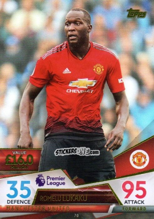 Cromo Romelu Lukaku - English Premier League 2018-2019. Match Attax Ultimate n. 70 - Topps