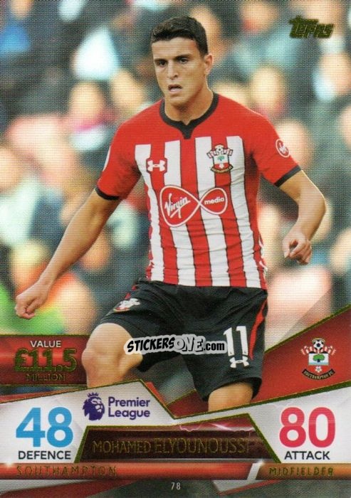 Cromo Mohamed Elyounoussi - English Premier League 2018-2019. Match Attax Ultimate n. 78 - Topps