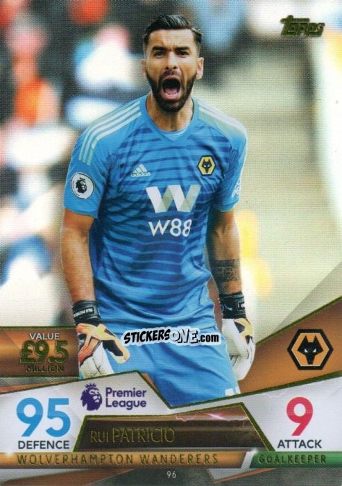 Cromo Rui Patricio - English Premier League 2018-2019. Match Attax Ultimate n. 96 - Topps