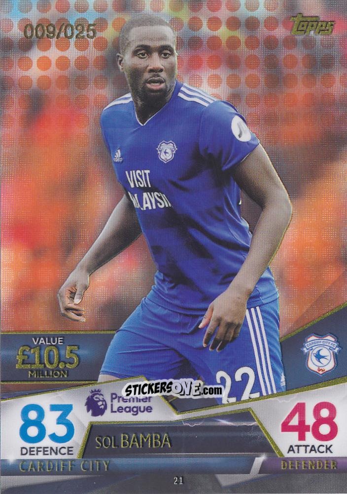Sticker Sol Bamba - English Premier League 2018-2019. Match Attax Ultimate n. 21o - Topps
