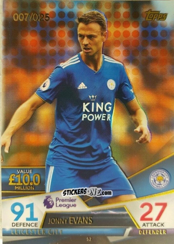 Cromo Jonny Evans - English Premier League 2018-2019. Match Attax Ultimate n. 52o - Topps
