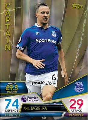 Figurina Phil Jagielka - English Premier League 2018-2019. Match Attax Ultimate n. 108 - Topps