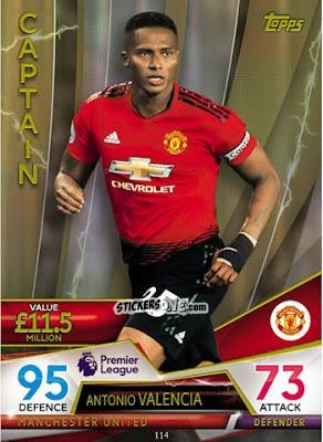 Cromo Antonio Valencia - English Premier League 2018-2019. Match Attax Ultimate n. 114 - Topps