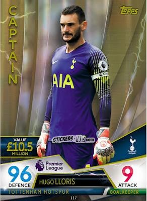 Sticker Hugo Lloris - English Premier League 2018-2019. Match Attax Ultimate n. 117 - Topps