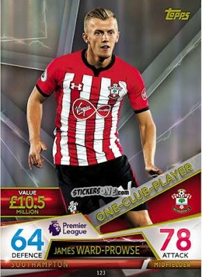 Cromo James Ward-Prowse - English Premier League 2018-2019. Match Attax Ultimate n. 123 - Topps