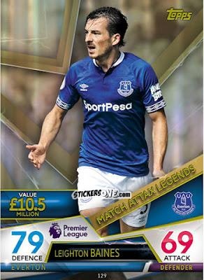 Cromo Leighton Baines - English Premier League 2018-2019. Match Attax Ultimate n. 129 - Topps