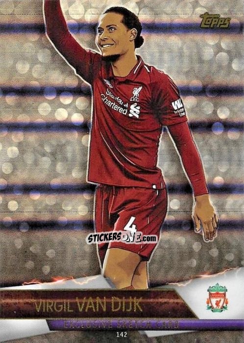 Figurina Virgil van Dijk - English Premier League 2018-2019. Match Attax Ultimate n. 142 - Topps