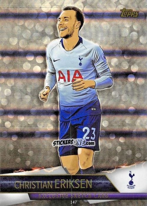 Figurina Christian Eriksen - English Premier League 2018-2019. Match Attax Ultimate n. 147 - Topps