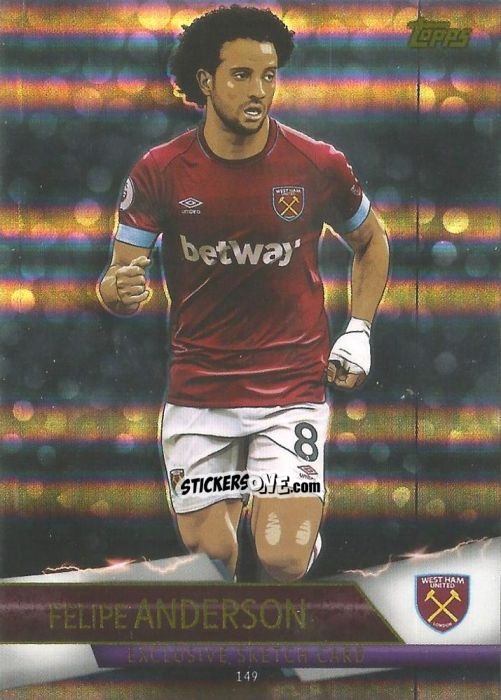 Cromo Felipe Anderson - English Premier League 2018-2019. Match Attax Ultimate n. 149 - Topps