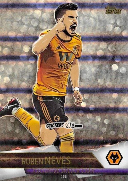 Figurina Ruben Neves - English Premier League 2018-2019. Match Attax Ultimate n. 150 - Topps