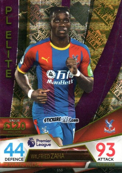Cromo Wilfried Zaha - English Premier League 2018-2019. Match Attax Ultimate n. 153 - Topps