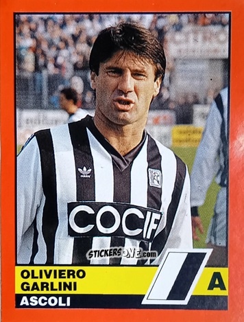 Figurina Oliviero Garlini - Calciatori d'Italia 1989-1990 n. 18 - Vallardi