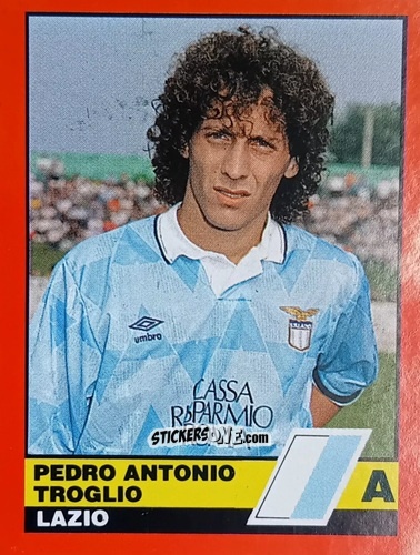 Sticker Pedro Antonio Troglio - Calciatori d'Italia 1989-1990 n. 220 - Vallardi