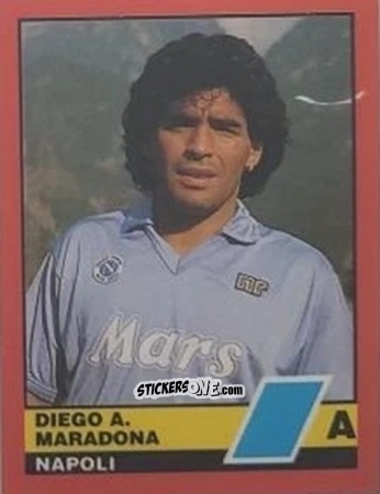 Cromo Diego Armando Maradona - Calciatori d'Italia 1989-1990 n. 289 - Vallardi