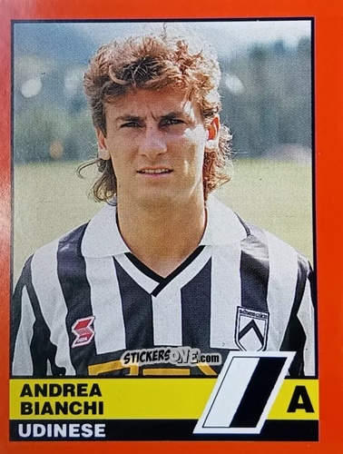 Sticker Andrea Bianchi - Calciatori d'Italia 1989-1990 n. 339 - Vallardi