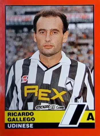 Sticker Ricardo Gallego - Calciatori d'Italia 1989-1990 n. 347 - Vallardi