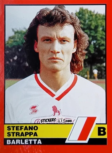 Sticker Stefano Strappa - Calciatori d'Italia 1989-1990 n. 404 - Vallardi