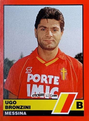 Sticker Ugo Bronzini - Calciatori d'Italia 1989-1990 n. 494 - Vallardi
