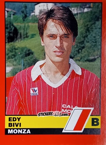 Sticker Edy Bivi - Calciatori d'Italia 1989-1990 n. 512 - Vallardi