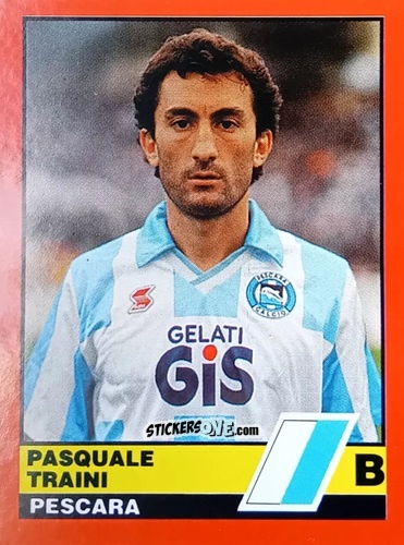 Sticker Pasquale Traini - Calciatori d'Italia 1989-1990 n. 549 - Vallardi