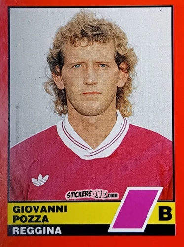 Sticker Giovanni Pozza - Calciatori d'Italia 1989-1990 n. 588 - Vallardi