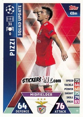Figurina Pizzi - UEFA Champions League 2018-2019. Match Attax. Road to Madrid 19 n. 32 - Topps