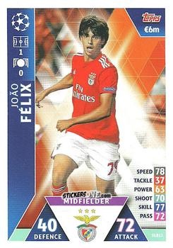 Sticker João Félix - UEFA Champions League 2018-2019. Match Attax. Road to Madrid 19 n. SLB11 - Topps