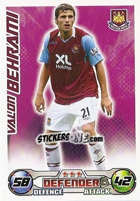 Cromo Valon Behrami - English Premier League 2008-2009. Match Attax n. 328 - Topps