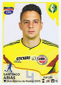 Cromo Santiago Arias - CONMEBOL Copa América Brasil 2019 n. 154 - Panini