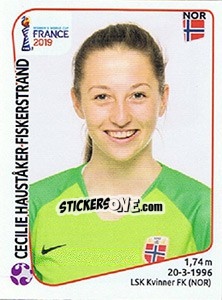 Sticker Cecilie Hauståker Fiskerstrand - FIFA Women's World Cup France 2019 n. 65 - Panini