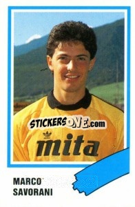 Sticker Marco Savorani - Calcio 1989 n. 71 - Euroflash