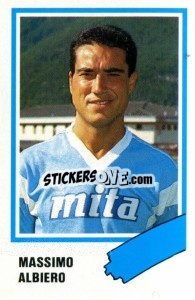 Sticker Massimo Albiero - Calcio 1989 n. 72 - Euroflash