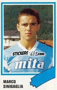 Sticker Marco Sinigaglia - Calcio 1989 n. 81 - Euroflash